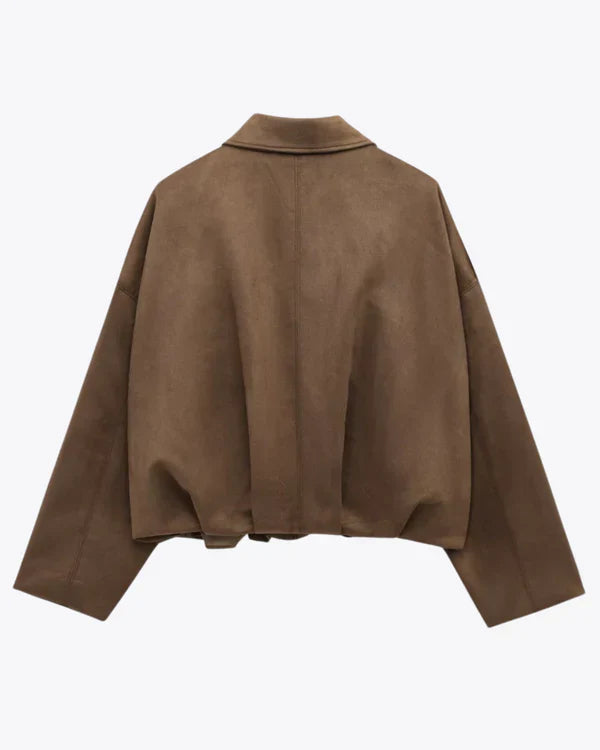 Lumiere | Suede Bomber Jacket