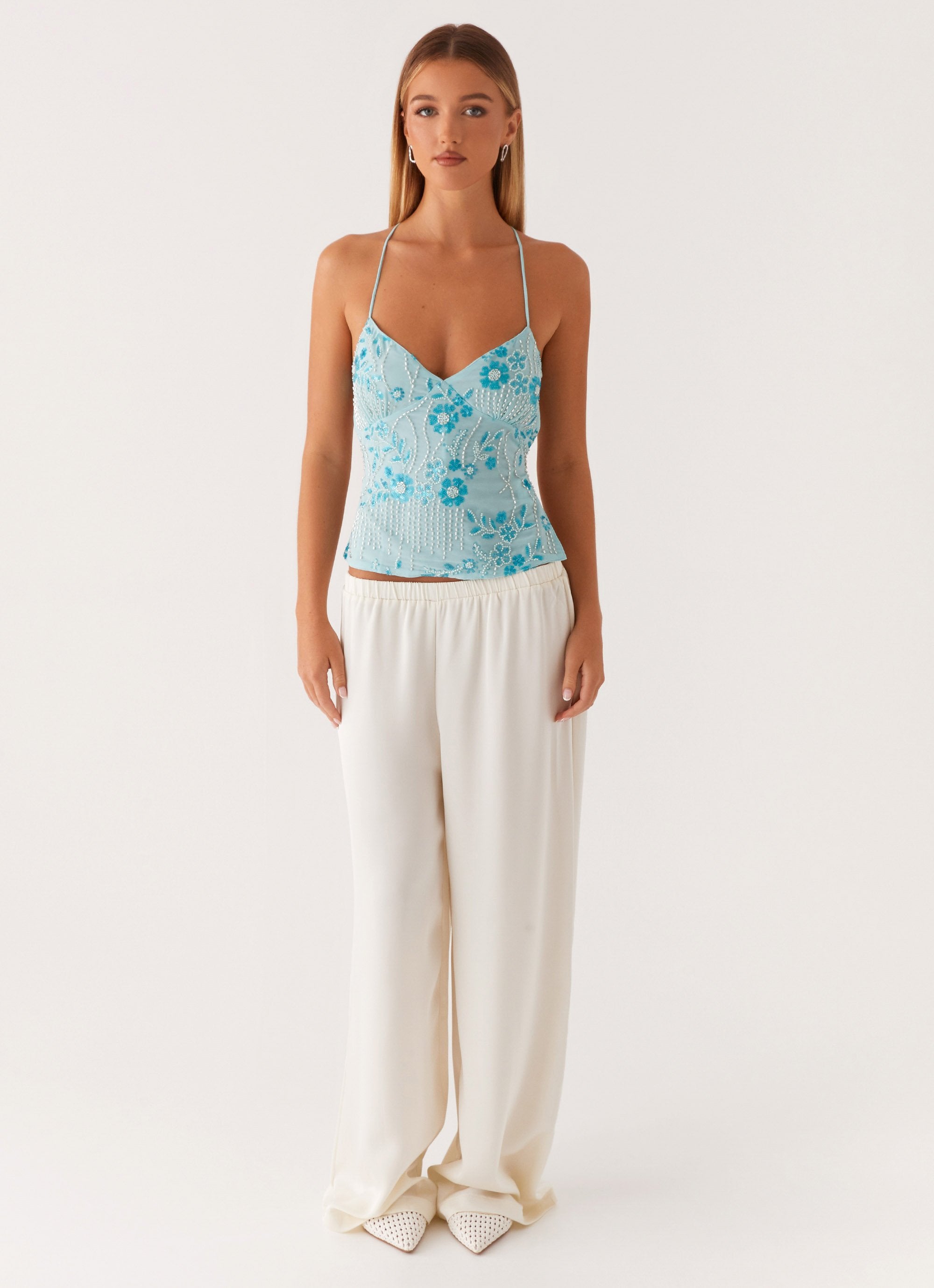 Kira | Backless Sequin Cami Top