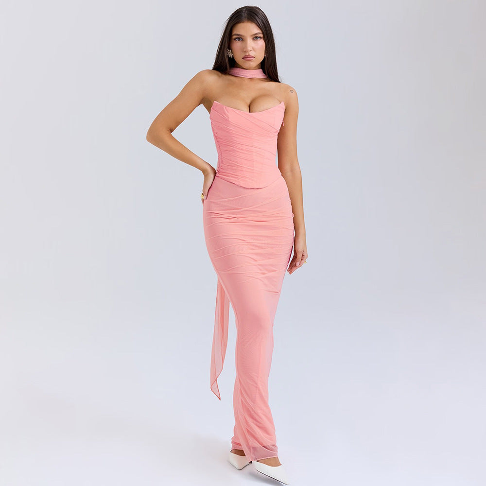 Zina | Sculpted Knit Evening Dress