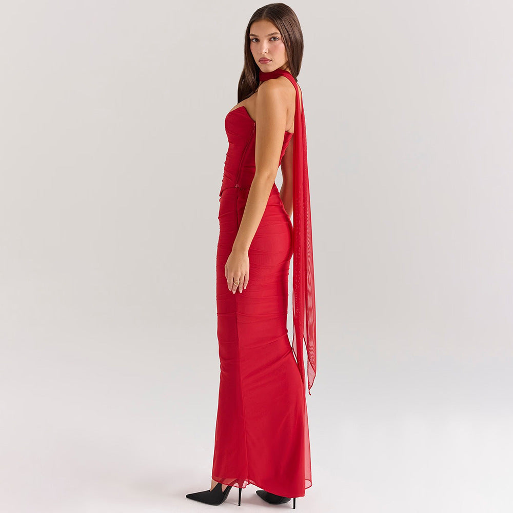 Zina | Sculpted Knit Evening Dress