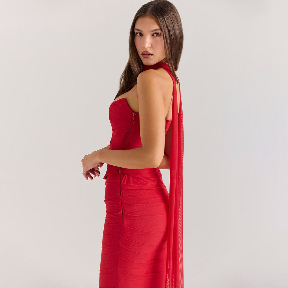 Zina | Sculpted Knit Evening Dress