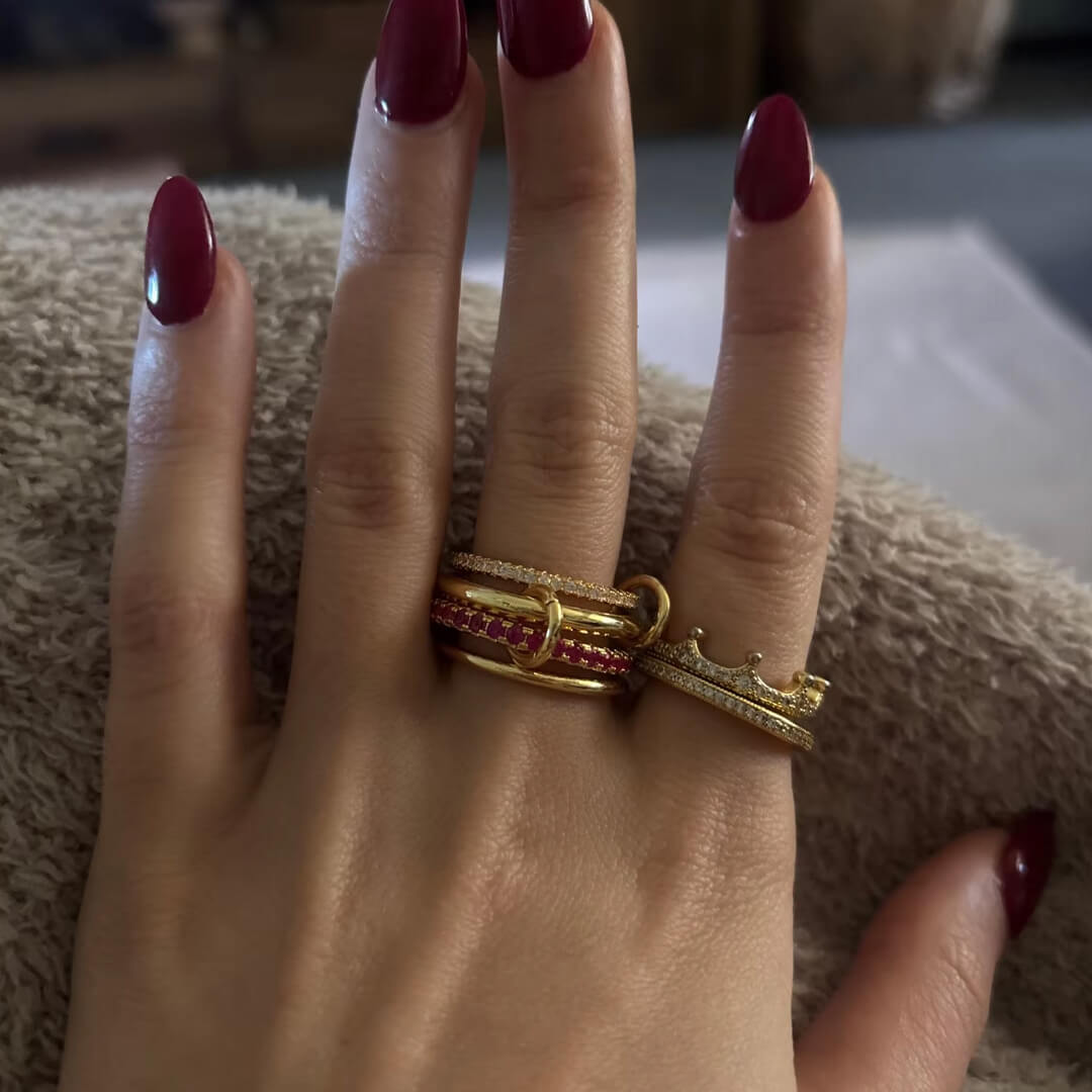 ASTRID | Fiery Red Stacked Ring