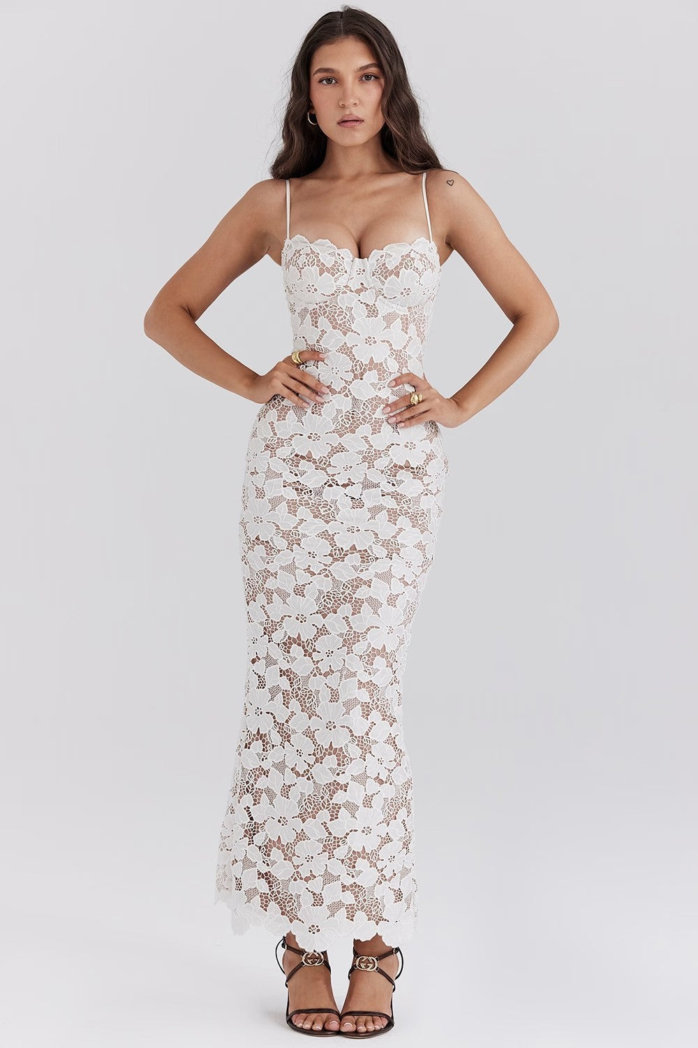 Maddie | Long Lace Dress