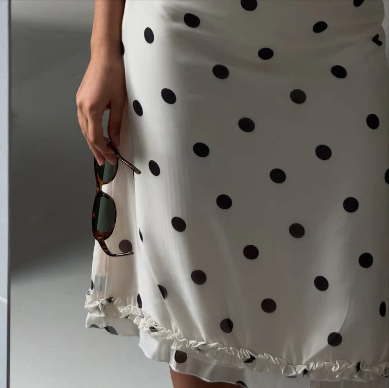 Faye | Midi Skirt - Polka dots