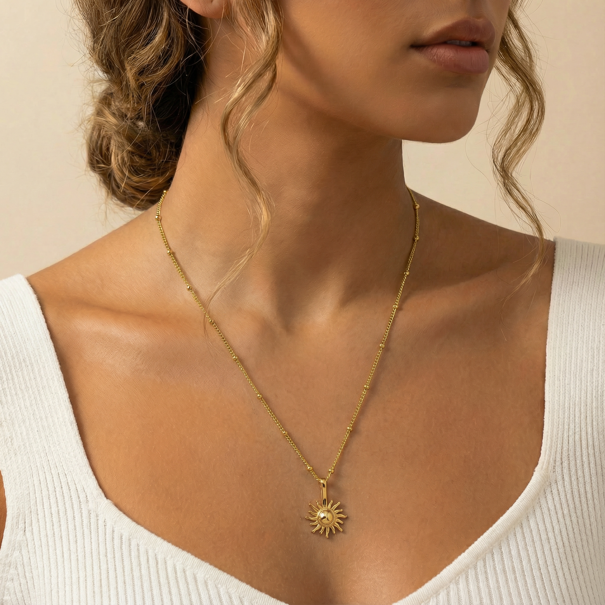 SOLARA | Sculpted Sun Necklace