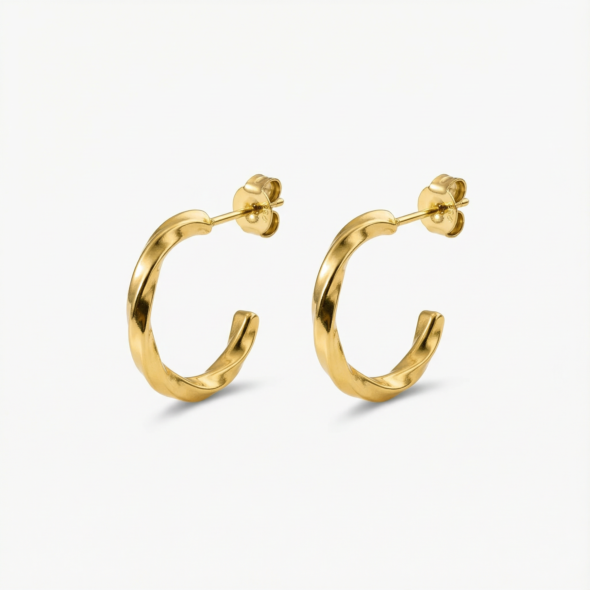 AMARA | Sculpted Open Hoop Earrings
