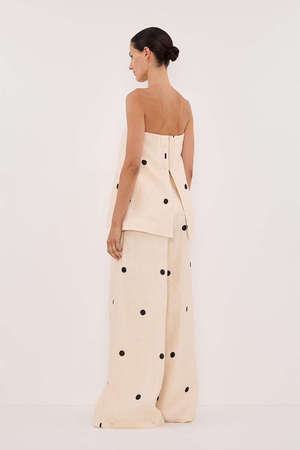 Leane | Bustier Top and Wide-Leg Pants Set