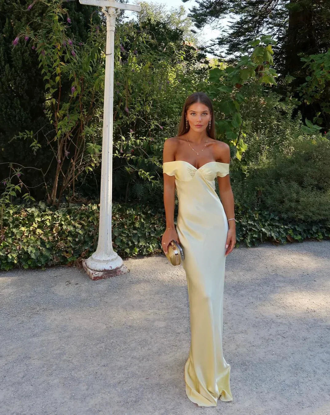 Lea | Satin Backless Maxi Dress