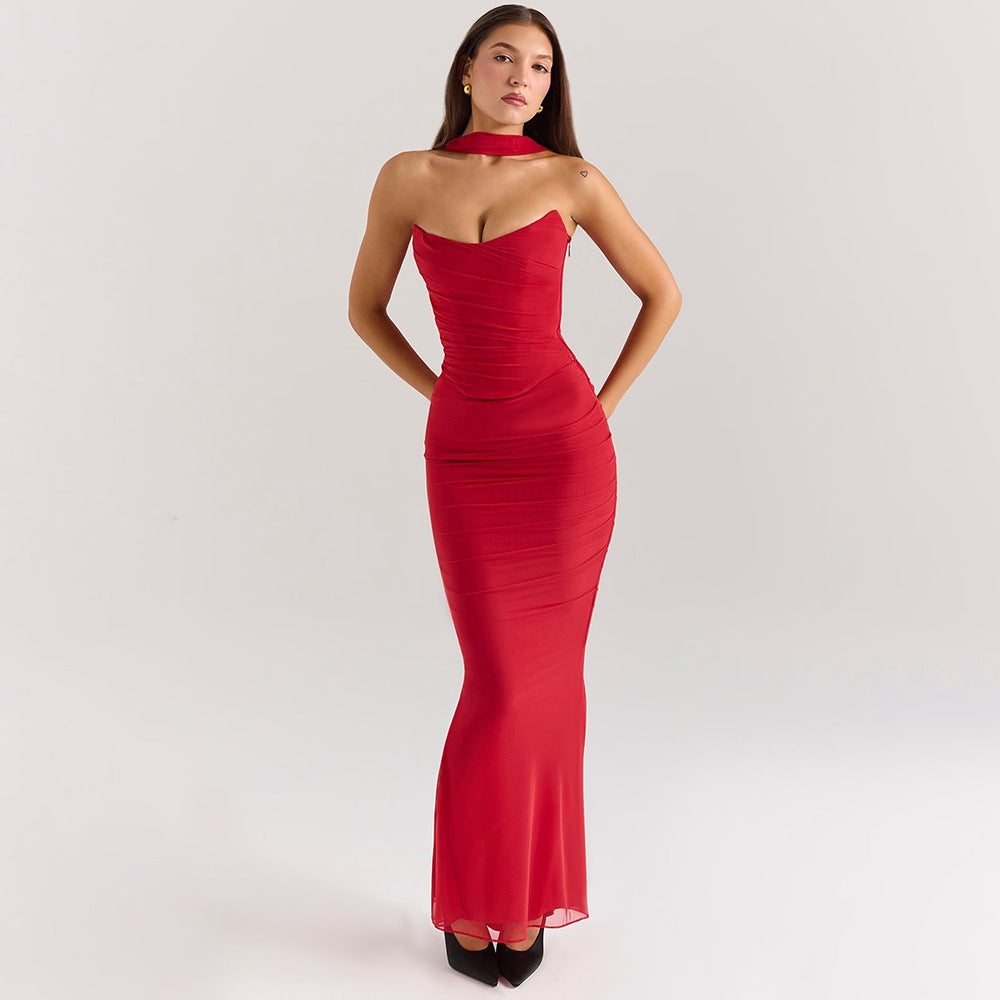 Zina | Sculpted Knit Evening Dress