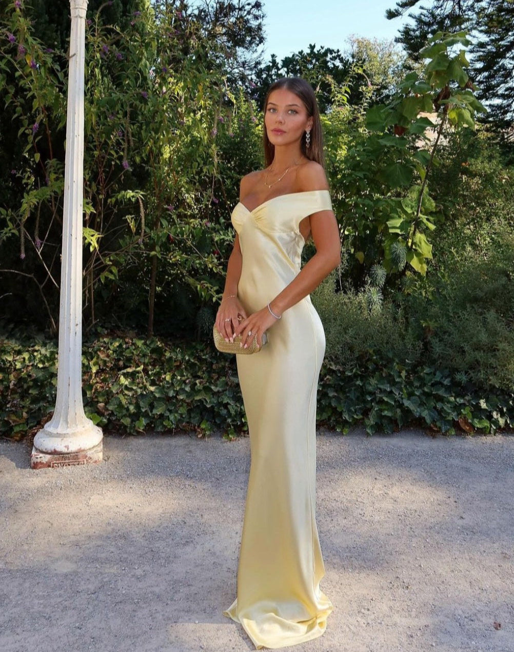 Lea | Satin Backless Maxi Dress