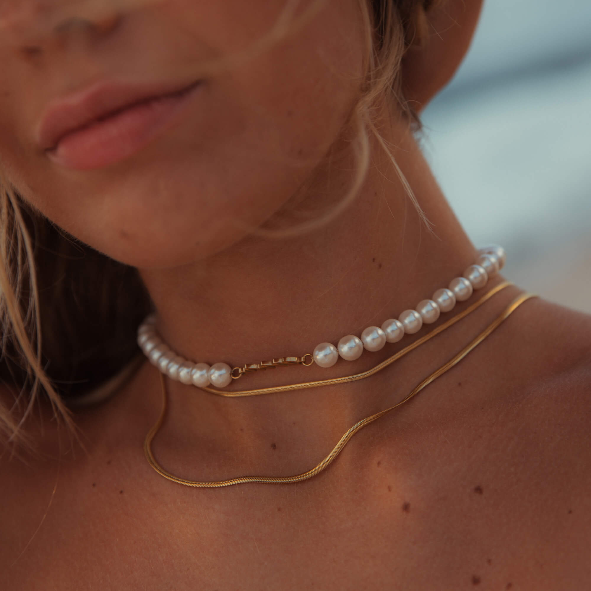 LUNEA | Sculpted Double Layer Necklace