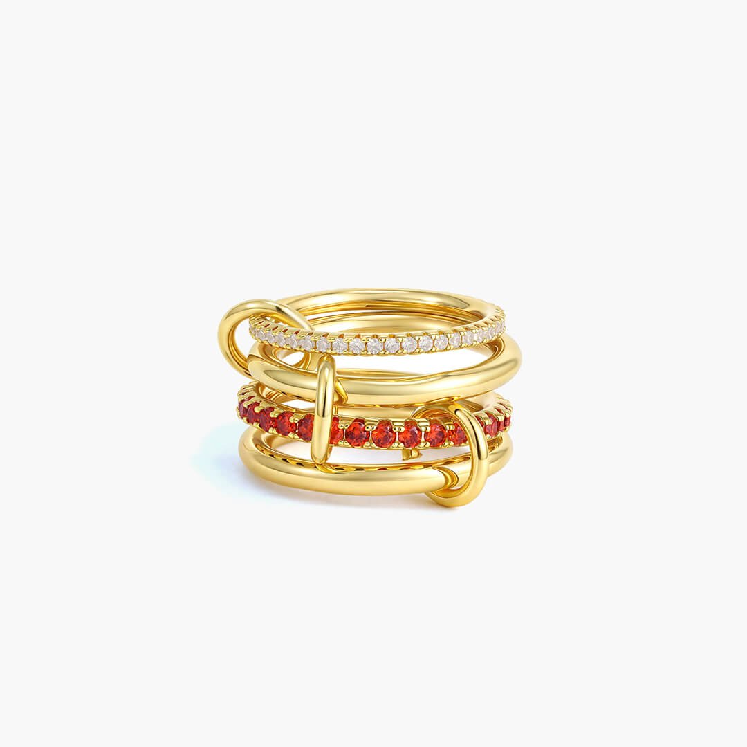 ASTRID | Fiery Red Stacked Ring